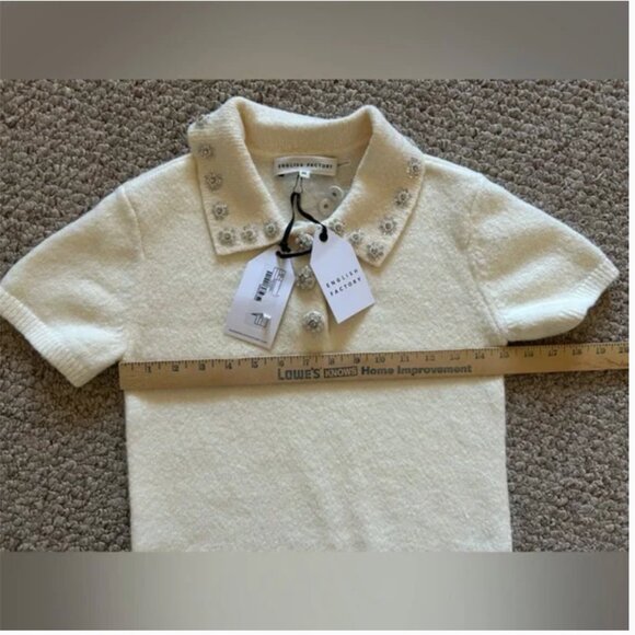 Anthropologie English Factory NWT short sleeve sweater top size XS - Picture 8 of 9